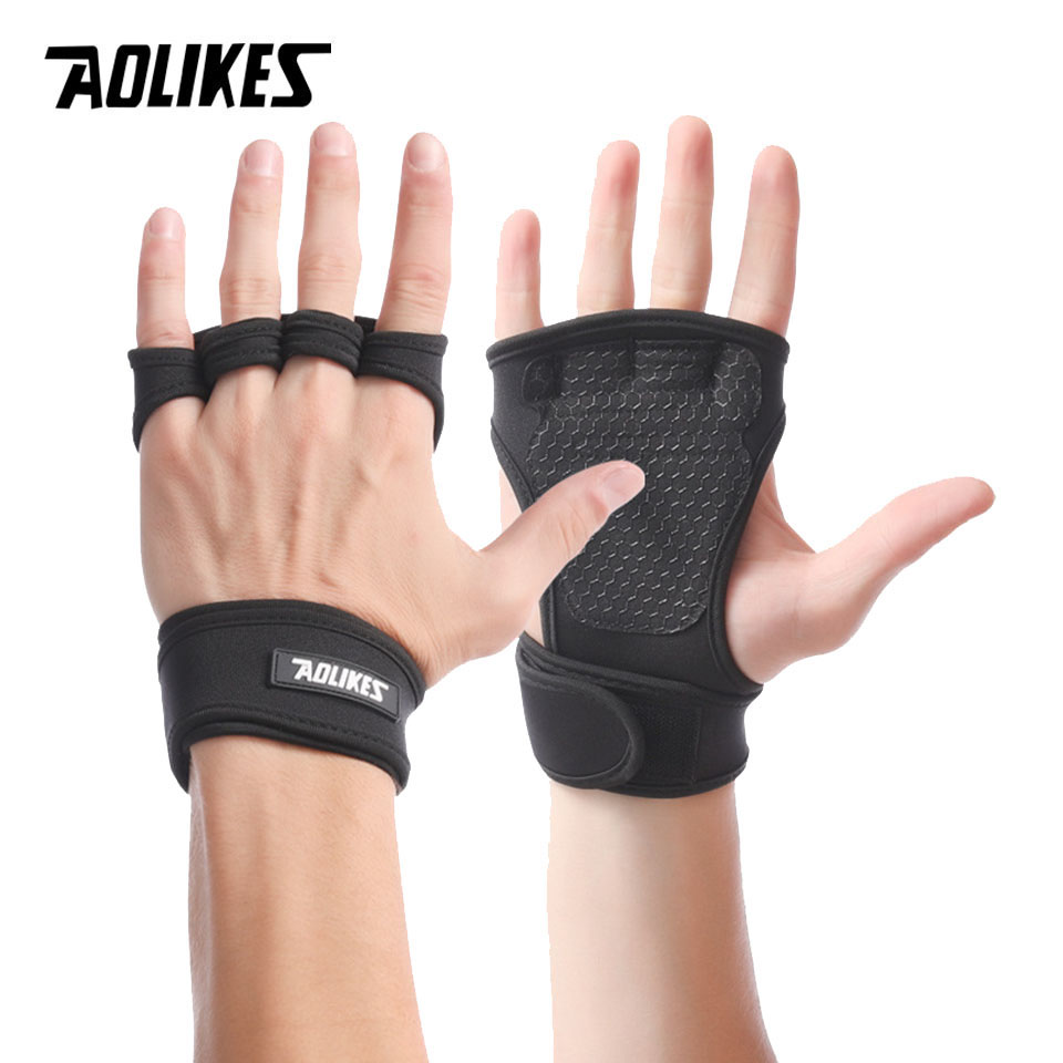 Crossfit Workout Gear - AOLIKES-guantes de levantamiento de pesas para