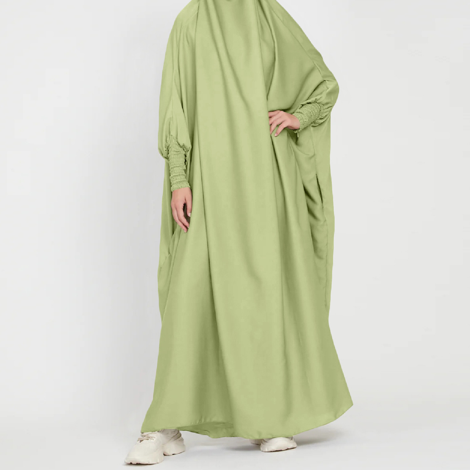 Vestido de bata de color sólid - Crossfit Indonesia reseña y precio